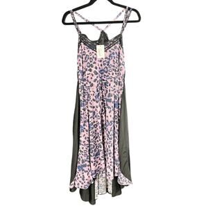 Koche Collective Purple Animal Print High‎ Low Dress Size 34